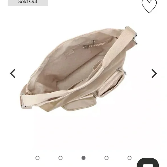 KIPLING Archie Metallic Handbag Crossbody purse Spicy Gold - Picture 3 of 14